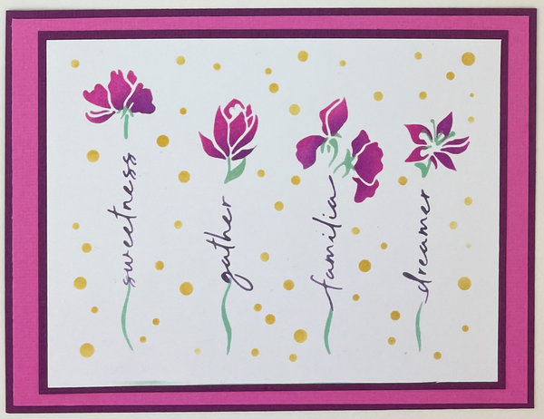 The Crafter's Workshop Word Flowers 5,5x4,25 Inch Layered Stencil (TCW6018) (OUTLET)