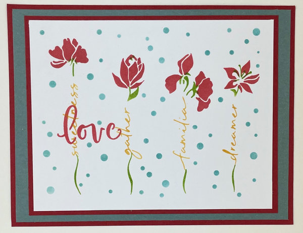The Crafter's Workshop Word Flowers 5,5x4,25 Inch Layered Stencil (TCW6018) (OUTLET)