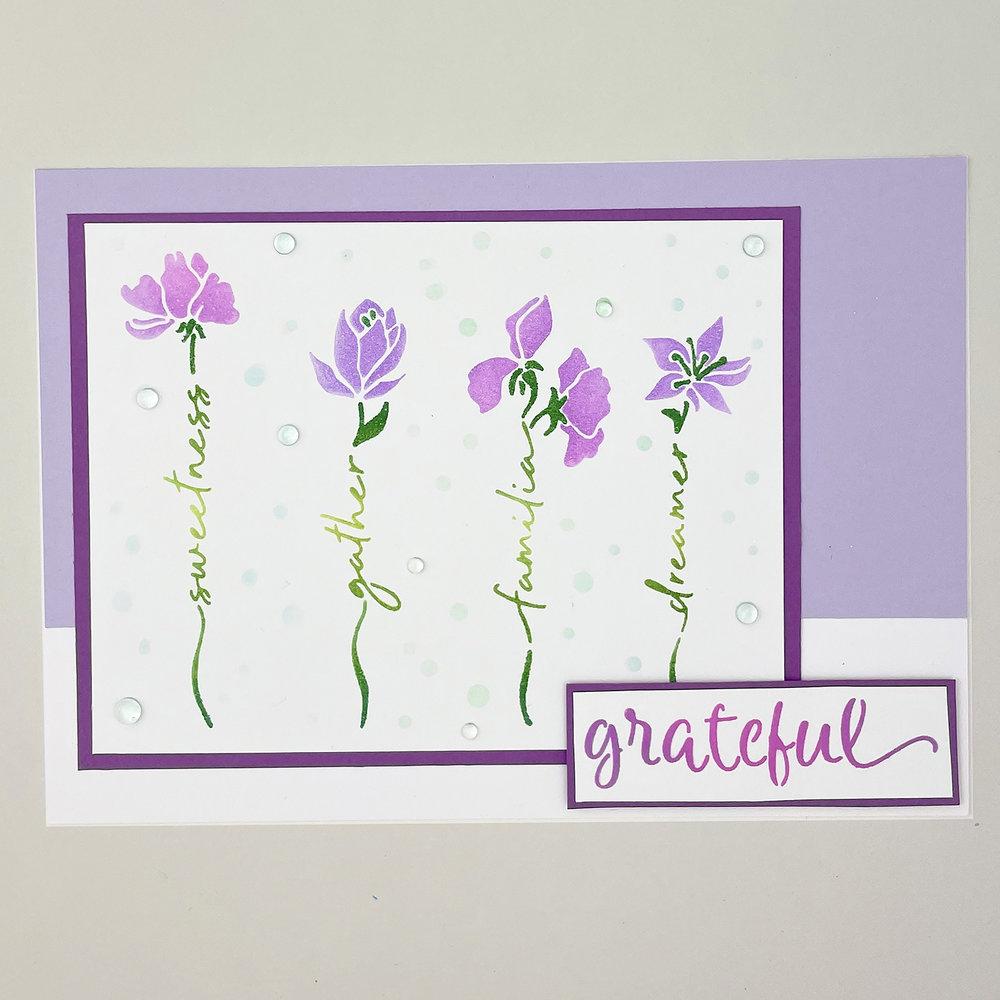 The Crafter's Workshop Word Flowers 5,5x4,25 Inch Layered Stencil (TCW6018) (OUTLET)