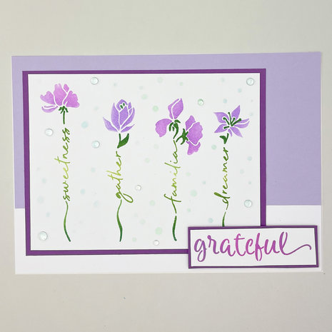 The Crafter's Workshop Word Flowers 5,5x4,25 Inch Layered Stencil (TCW6018) (OUTLET)