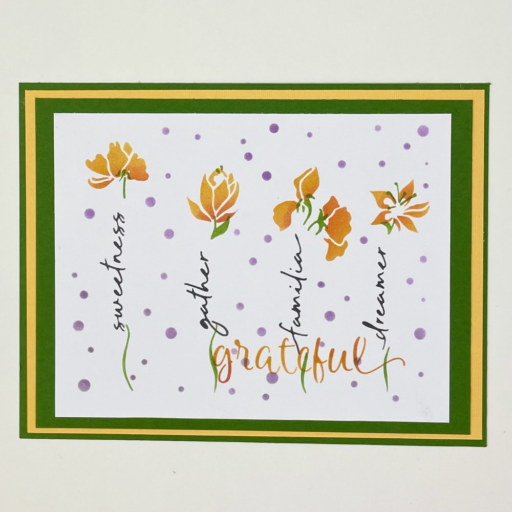 The Crafter's Workshop Word Flowers 5,5x4,25 Inch Layered Stencil (TCW6018) (OUTLET)