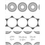 The Crafter's Workshop Triple Flowers Slimline Layered Stencil (TCW6015) (OUTLET)