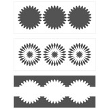 The Crafter's Workshop Triple Daisies Slimline Layered Stencil (TCW6023) (OUTLET)