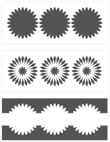 The Crafter's Workshop Triple Daisies Slimline Layered Stencil (TCW6023) (OUTLET) The Crafter's Workshop Triple Daisies Slimline Layered Stencil (TCW6023) (OUTLET)