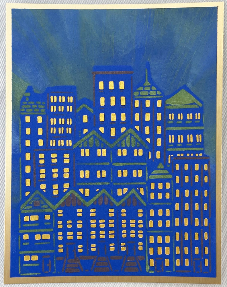 The Crafter's Workshop Cityscape Buildings 5,5x4,25 Inch Layered Stencil (TCW6016) (OUTLET)