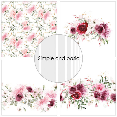 Simple and Basic Watercolour Roses 6x6 Inch Paper Pack (SBP513) (DISCONTINUED)