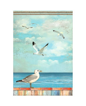 Stamperia Blue Dream A4 Rice Paper Seagulls (6 pcs) (DFSA4747) (DISCONTINUED)