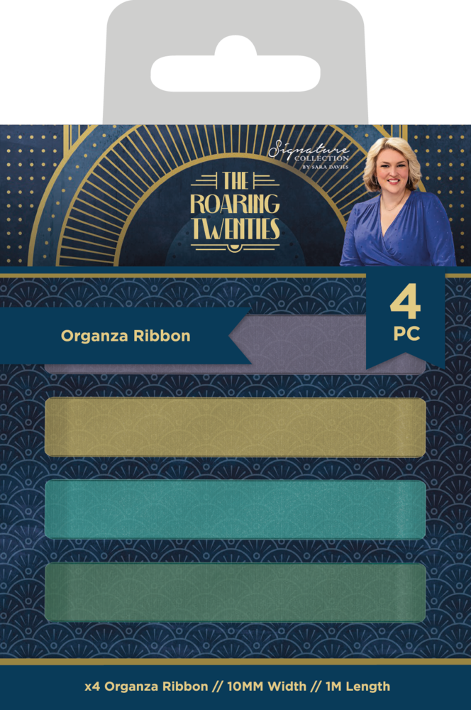 Crafter's Companion The Roaring Twenties Organza Ribbon (4pcs) (S-TRT-ORIB) (OUTLET)