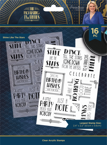 Crafter's Companion The Roaring Twenties Clear Stamp Shine Like the Stars (S-TRT-CA-ST-SLTS) (OUTLET)