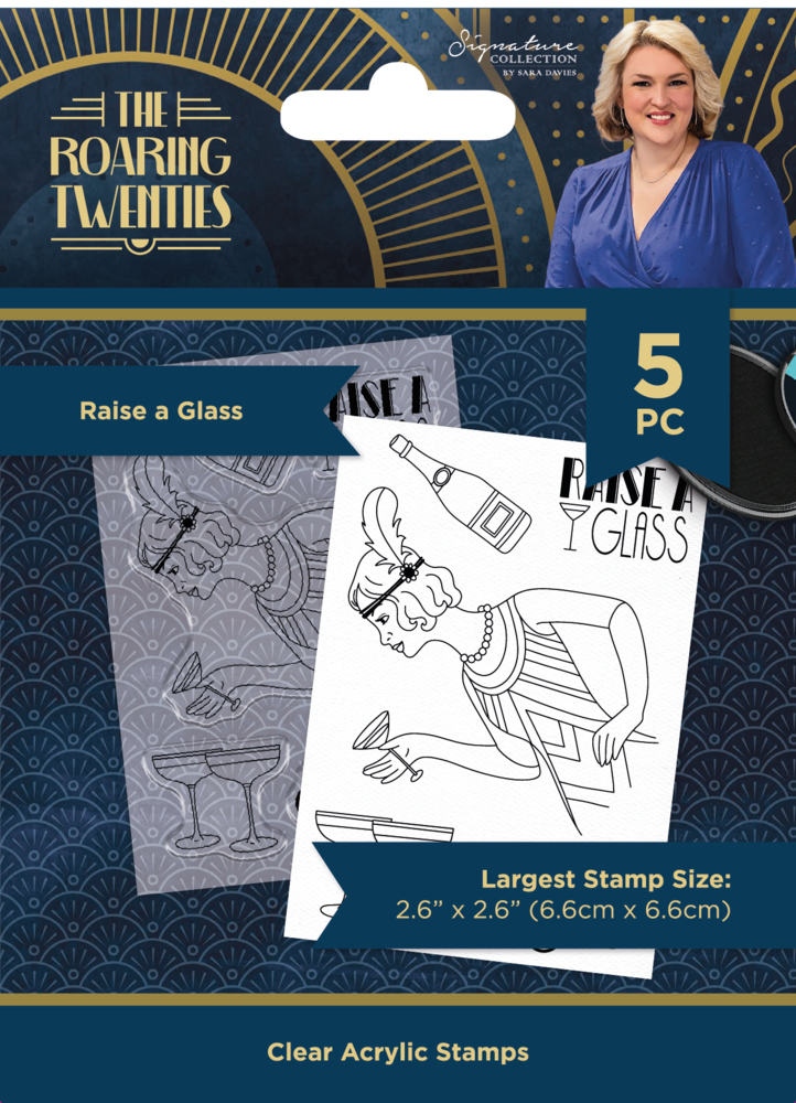 Crafter's Companion The Roaring Twenties Clear Stamp Raise a Glass (S-TRT-CA-ST-RAG) (OUTLET)