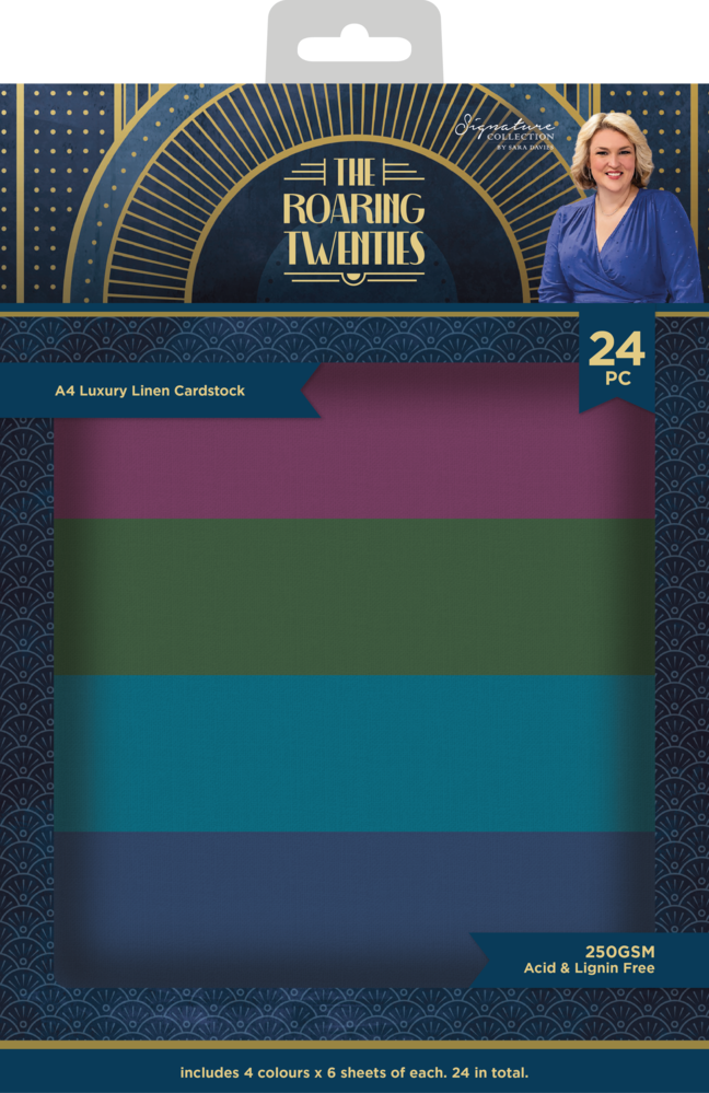 Crafter's Companion The Roaring Twenties A4 Luxury Linen Card Pack (S-TRT-LINEN) (OUTLET)