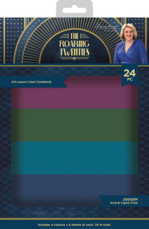 Crafter's Companion The Roaring Twenties A4 Luxury Linen Card Pack (S-TRT-LINEN) (OUTLET)