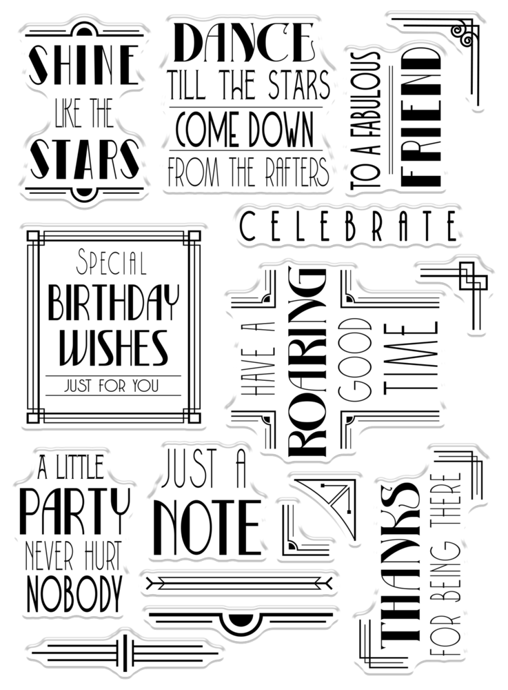 Crafter's Companion The Roaring Twenties Clear Stamp Shine Like the Stars (S-TRT-CA-ST-SLTS) (OUTLET)