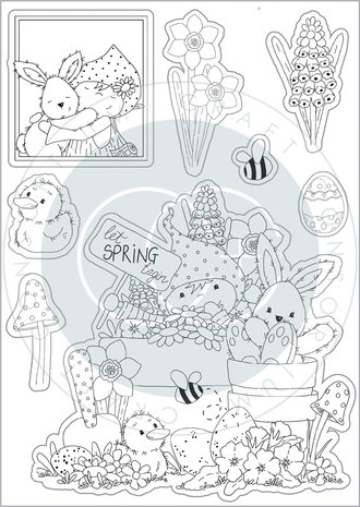 Craft Consortium Let Spring Begin Clear Stamps Let Spring Begin (CCSTMP086) (DISCONTINUED)