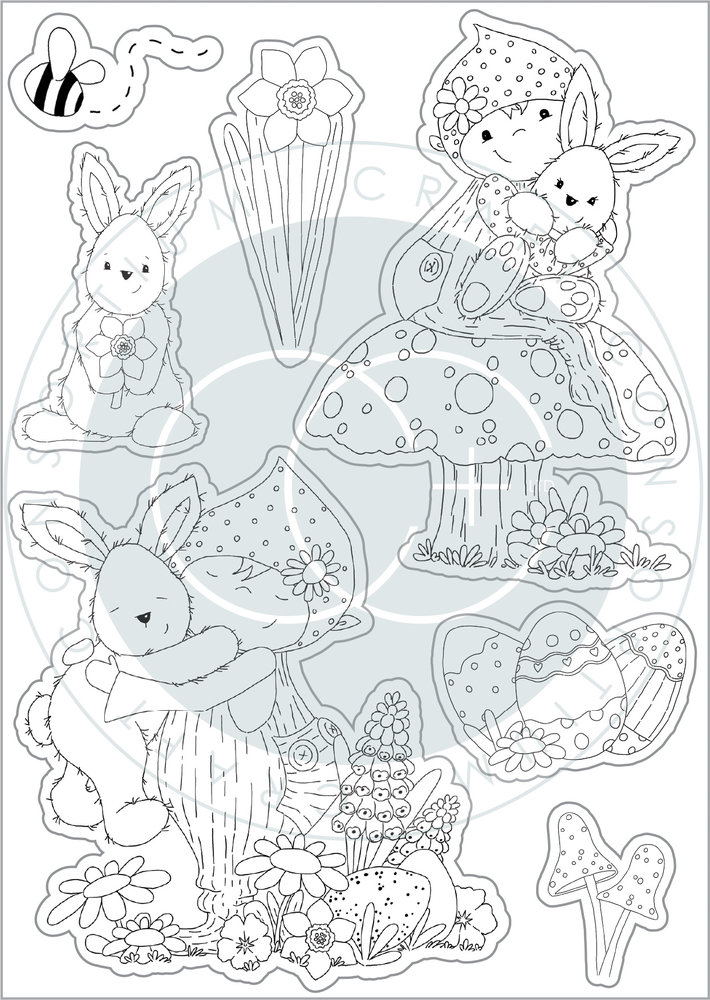 Craft Consortium Let Spring Begin Clear Stamps Bunny (CCSTMP087) (DISCONTINUED)