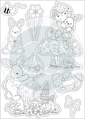 Craft Consortium Let Spring Begin Clear Stamps Bunny (CCSTMP087) (DISCONTINUED)