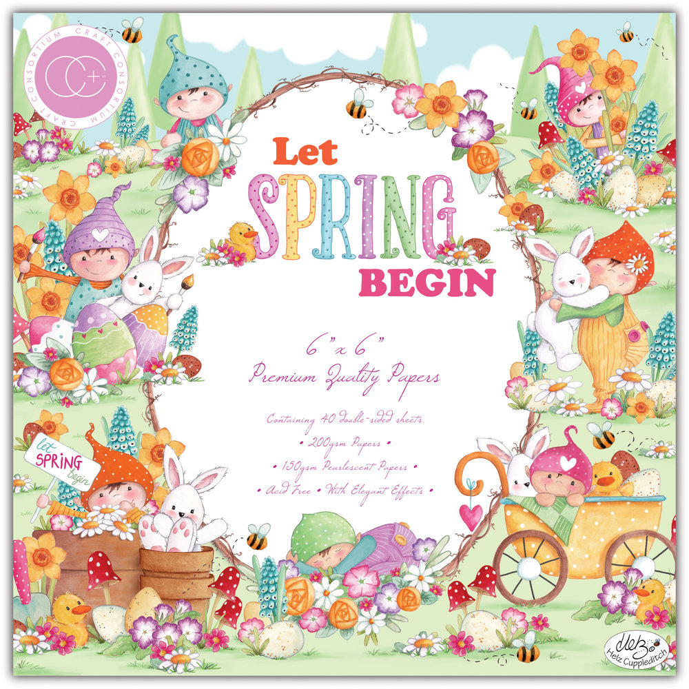 Craft Consortium Let Spring Begin 6x6 Inch Paper Pad (CCPPAD041B) (DISCONTINUED)