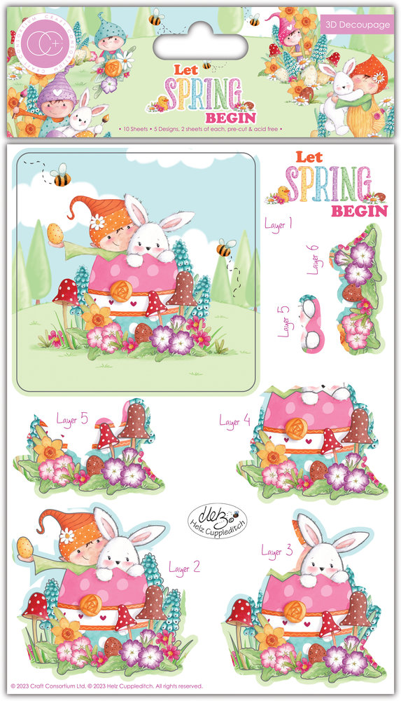 Craft Consortium Let Spring Begin 3D Decoupage Set (CCDPAK012) (DISCONTINUED) Craft Consortium Let Spring Begin 3D Decoupage Set (CCDPAK012) (DISCONTINUED)