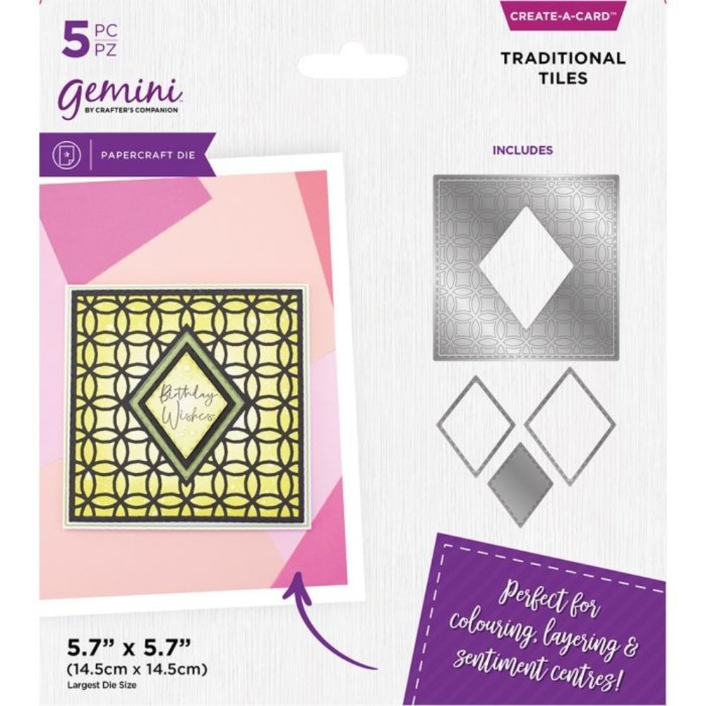 Gemini Traditional Tiles Create-a-Card Dies (GEM-MD-CAD-TRTI) (DISCONTINUED)