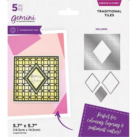 Gemini Traditional Tiles Create-a-Card Dies (GEM-MD-CAD-TRTI) (DISCONTINUED)
