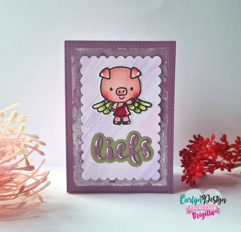 CarlijnDesign Clear Stamps A7 Rectangle Mirror Stamping (CDST-0099)