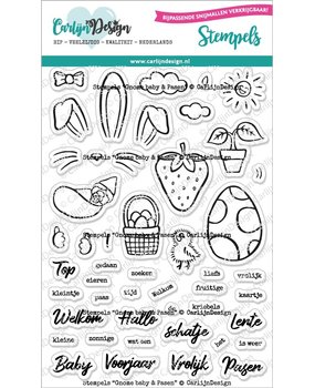 CarlijnDesign Stempels Gnome Baby & Pasen (CDST-0098) (DISCONTINUED)