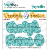 CarlijnDesign Snijmallen Vrolijk Pasen Ei (CDSN-0211) (DISCONTINUED)