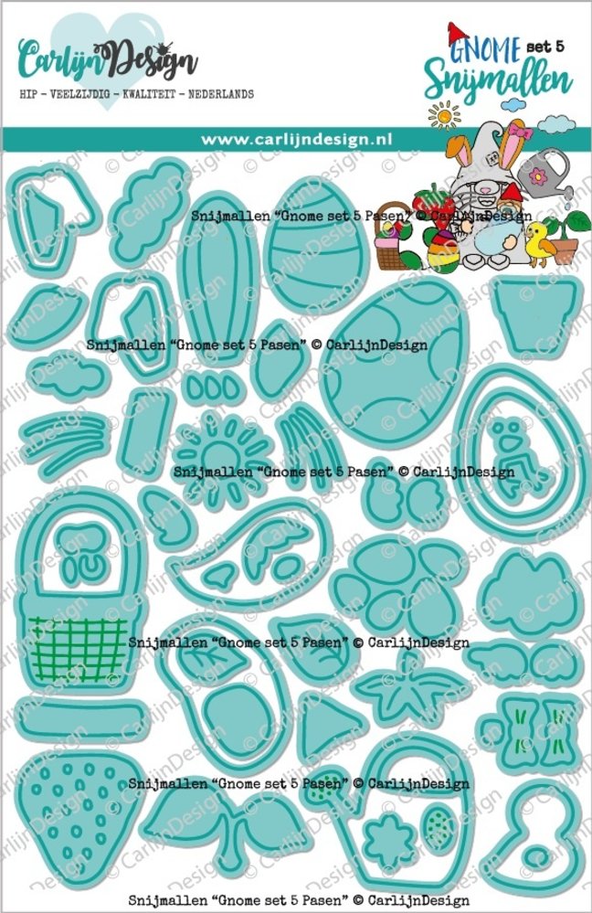 CarlijnDesign Dies Gnome Set 5 Easter (CDSN-0209) (DISCONTINUED) CarlijnDesign Dies Gnome Set 5 Easter (CDSN-0209) (DISCONTINUED)