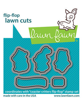 Lawn Fawn Coaster Critters Flip-Flop Lawn Cuts (LF3076) (OUTLET)