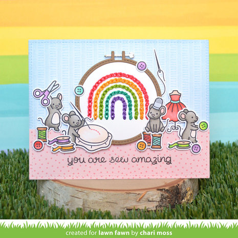 Lawn Fawn Embroidery Hoop Rainbow Add-On Lawn Cuts (LF3094) (OUTLET) Lawn Fawn Embroidery Hoop Rainbow Add-On Lawn Cuts (LF3094) (OUTLET)