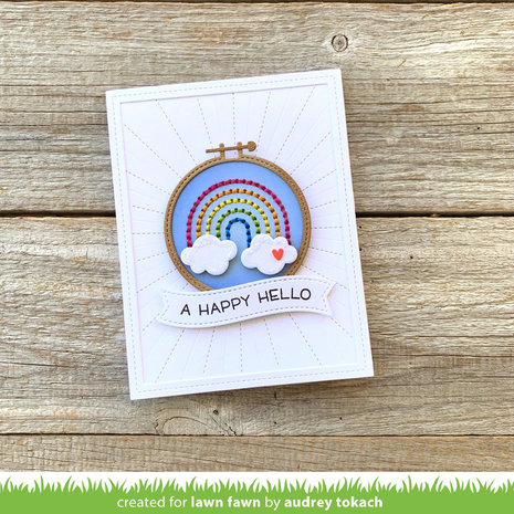 Lawn Fawn Embroidery Hoop Rainbow Add-On Lawn Cuts (LF3094) (OUTLET) Lawn Fawn Embroidery Hoop Rainbow Add-On Lawn Cuts (LF3094) (OUTLET)