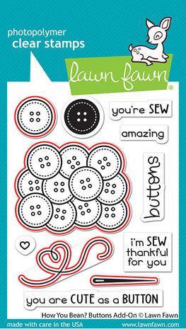 Lawn Fawn How You Bean? Buttons Add-On Lawn Cuts (LF3064) (OUTLET)