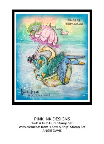 Pink Ink Designs Rub A Dub Dub A5 Clear Stamps (PI201) (OUTLET) Pink Ink Designs Rub A Dub Dub A5 Clear Stamps (PI201) (OUTLET)