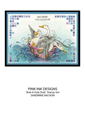 Pink Ink Designs Rub A Dub Dub A5 Clear Stamps (PI201) (OUTLET) Pink Ink Designs Rub A Dub Dub A5 Clear Stamps (PI201) (OUTLET)