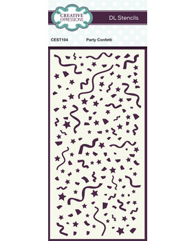 Creative Expressions DL Stencil Party Confetti (CEST104) (OUTLET)