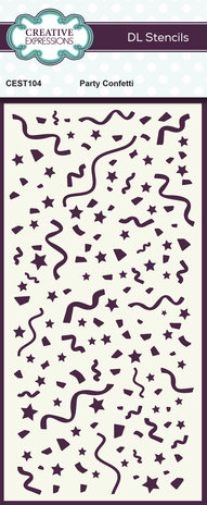 Creative Expressions DL Stencil Party Confetti (CEST104) (OUTLET)
