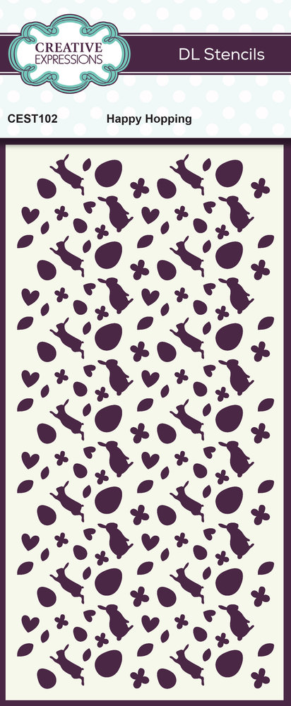Creative Expressions DL Stencil Happy Hopping (CEST102) (OUTLET) Creative Expressions DL Stencil Happy Hopping (CEST102) (OUTLET)