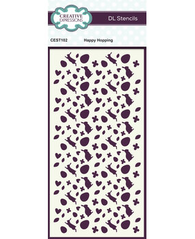 Creative Expressions DL Stencil Happy Hopping (CEST102) (OUTLET)