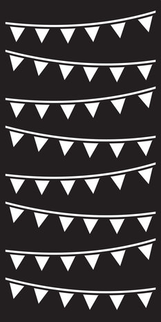 Creative Expressions DL Stencil Bunting (CEST105) (OUTLET) Creative Expressions DL Stencil Bunting (CEST105) (OUTLET)
