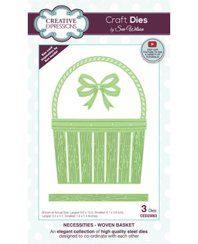 Creative Expressions Sue Wilson Craft Die Necessities Woven Basket (CED23063) (OUTLET)
