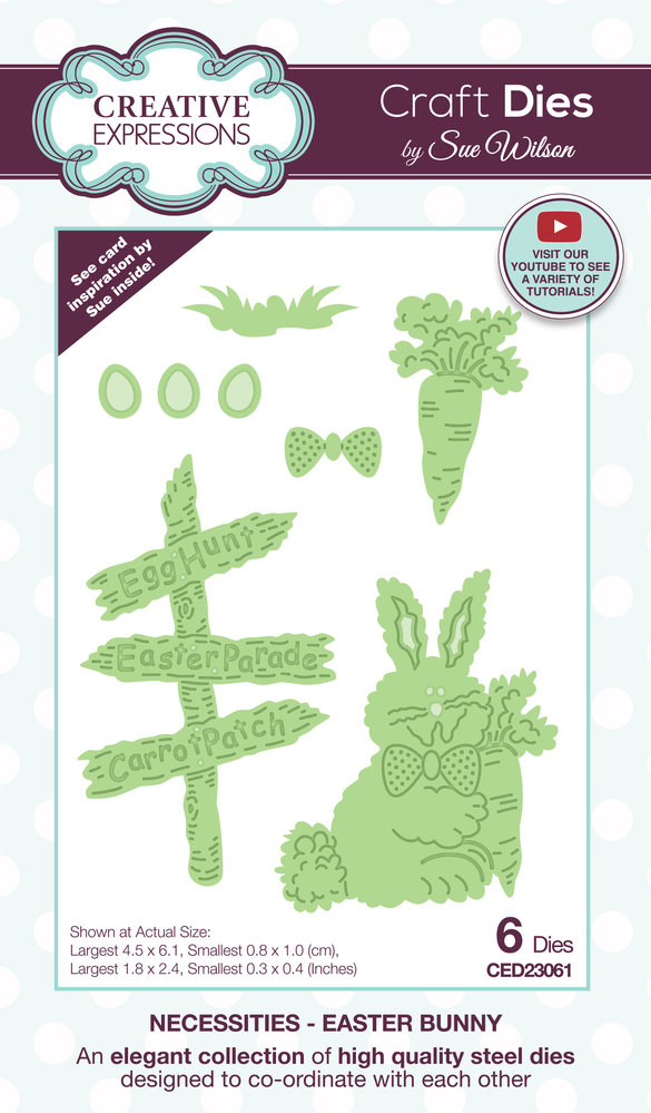 Creative Expressions Sue Wilson Craft Die Necessities Easter Bunny (CED23061) (OUTLET) Creative Expressions Sue Wilson Craft Die Necessities Easter Bunny (CED23061) (OUTLET)