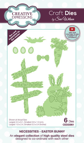 Creative Expressions Sue Wilson Craft Die Necessities Easter Bunny (CED23061) (OUTLET) Creative Expressions Sue Wilson Craft Die Necessities Easter Bunny (CED23061) (OUTLET)