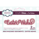 Creative Expressions Sue Wilson Craft Die Mini Shadowed Sentiments Easter Wishes (CEDSS019) (OUTLET)