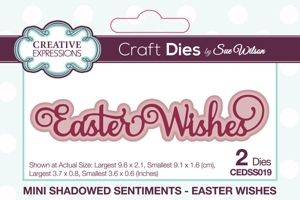 Creative Expressions Sue Wilson Craft Die Mini Shadowed Sentiments Easter Wishes (CEDSS019) (OUTLET) Creative Expressions Sue Wilson Craft Die Mini Shadowed Sentiments Easter Wishes (CEDSS019) (OUTLET)