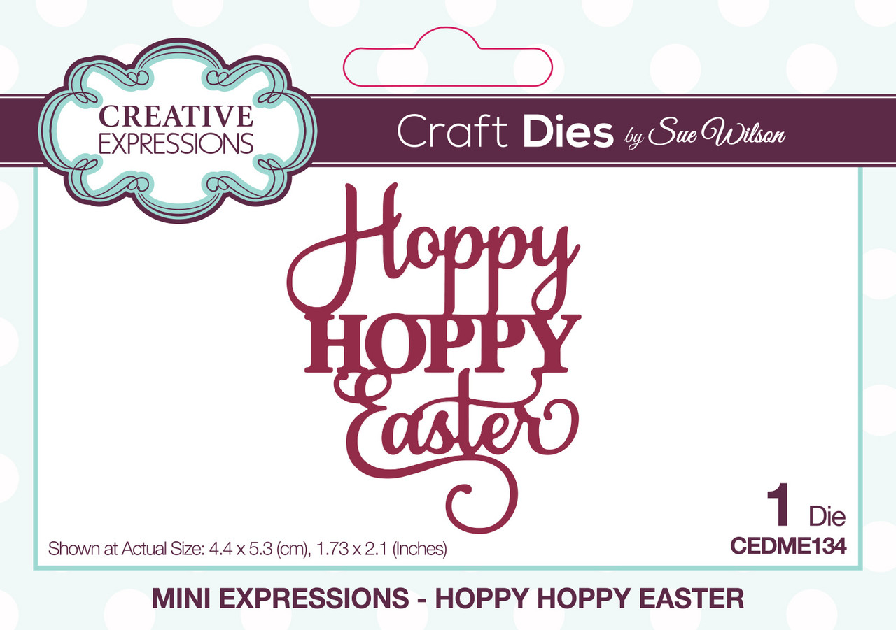 Creative Expressions Sue Wilson Craft Die Mini Expressions Hoppy Hoppy Easter (CEDME134) (OUTLET) Creative Expressions Sue Wilson Craft Die Mini Expressions Hoppy Hoppy Easter (CEDME134) (OUTLET)