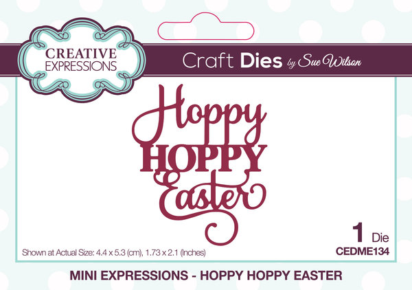 Creative Expressions Sue Wilson Craft Die Mini Expressions Hoppy Hoppy Easter (CEDME134) (OUTLET) Creative Expressions Sue Wilson Craft Die Mini Expressions Hoppy Hoppy Easter (CEDME134) (OUTLET)