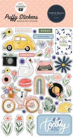 Carta Bella Here There And Everywhere Puffy Stickers (CBHTE308066) (OUTLET)