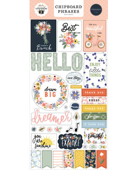 Carta Bella Here There And Everywhere Chipboard Phrases (CBHTE308022) (OUTLET)