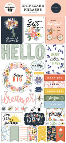 Carta Bella Here There And Everywhere Chipboard Phrases (CBHTE308022) (OUTLET)
