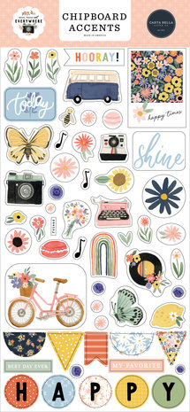 Carta Bella Here There And Everywhere Chipboard Accents (CBHTE308021) (OUTLET)
